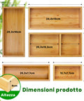 Avilia Set aus 5 modularen Bambus-Organizer-Behältern, platzsparend und vielseitig für Haushalt und Küche, EAN 8056819050134