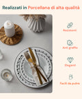 18-teiliges Porzellan-Tafelservice mit Kalos-Dekor für 6 Personen