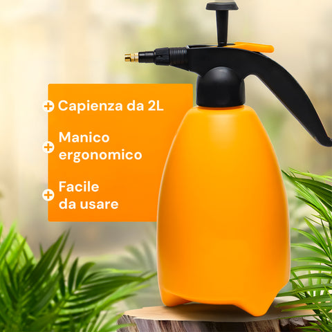 Drucksprühgerät mit Handpumpe, 2 l, Messingdüse, für Garten, Dünger und Vernebelung Ean-6933528757238