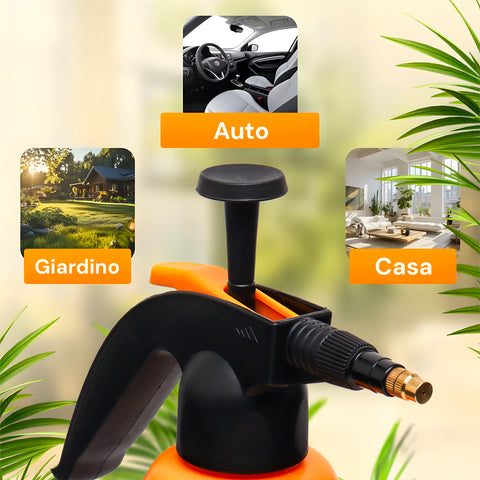 Drucksprühgerät mit Handpumpe, 2 l, Messingdüse, für Garten, Dünger und Vernebelung Ean-6933528757238