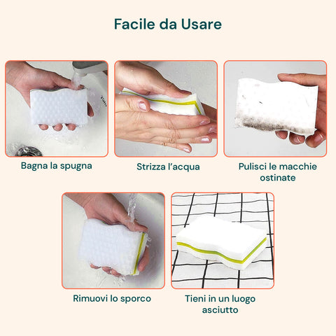 3er-Set Magic Eraser Mehrzweckschwämme für die Tiefenreinigung von Küche, Backöfen, Bad, Herdplatten sowie harten oder empfindlichen Oberflächen EAN- 5053249244068