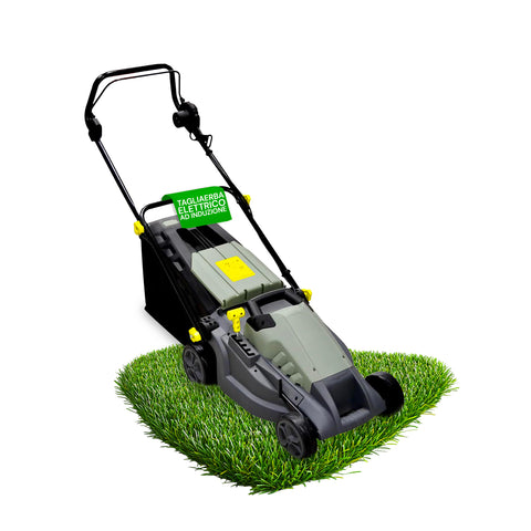 Elektrischer Rasenmäher 1600 W mit Höhenverstellung, AC-Motor und XL-Rädern
