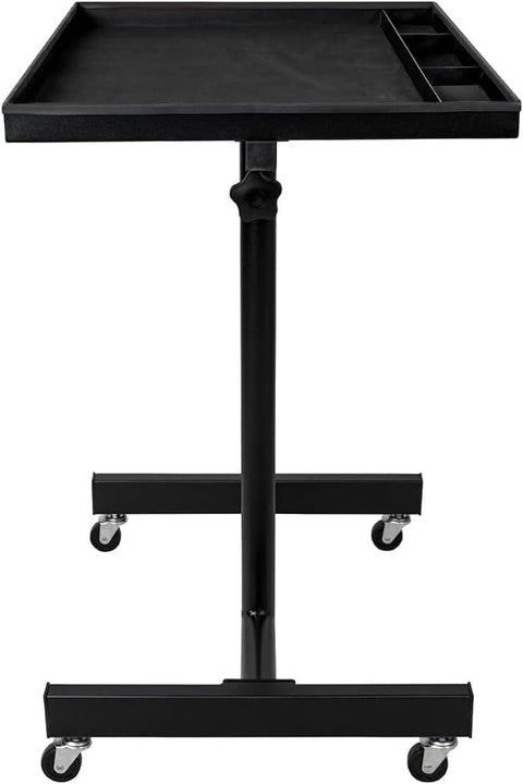 Mobiler Daimann-Tisch aus Stahl mit Rollen und höhenverstellbar bis 123,5 cm, professioneller Arbeitstisch
