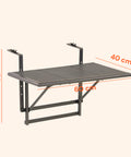 Avilia Platzsparender, vielseitig einsetzbarer, klappbarer Tisch für 2 Personen, kompakt, robust, aus Metall, einfach zu verstauen, EAN 8056819052565