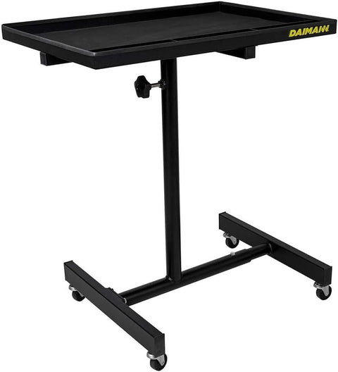 Mobiler Tisch FT01 von Daimann mit robuster Stahlkonstruktion, Arbeitsplatte 73,5x50,5 cm und leichtgängigen Rollen für die Werkstatt