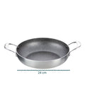 Hoher, ausgestellter Topf aus satiniertem Recycling-Aluminium – Ø 24/28/32 cm