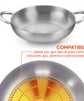 Hoher, ausgestellter Topf aus satiniertem Recycling-Aluminium – Ø 24/28/32 cm