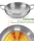Hoher, ausgestellter Topf aus satiniertem Recycling-Aluminium – Ø 24/28/32 cm