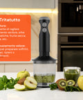 Zerkleinerer für Gemüse, Kräuter und Nüsse mit schnellem Zerkleinern für Saucengrundlagen, Pestos und frische Dressings