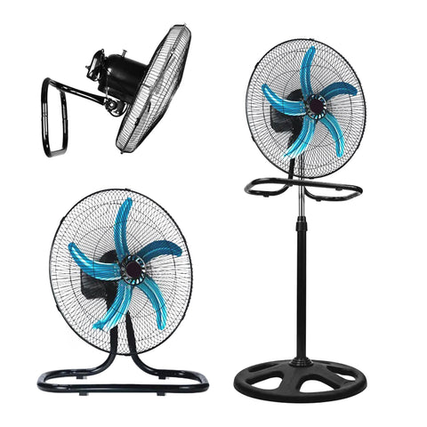 Ventilator 50W 3-in-1 für Wand, Tisch und Ständer mit 50 cm großen Metallflügeln
