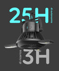 Wintem Absolute 4-W-Außenventilator mit Solarpanel, 25-Stunden-Akku, 4 LEDs, Haken, USB-Aufladung und Powerbank-Funktion EAN-8052286431759