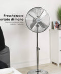 Wintem Standventilator LUXVENT, leise, 50 W, mit 3 Geschwindigkeitsstufen und einstellbarer Oszillation