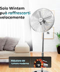 Wintem Standventilator LUXVENT, leise, 50 W, mit 3 Geschwindigkeitsstufen und einstellbarer Oszillation