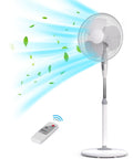 Standventilator 45 W mit 3 Flügeln, Fernbedienung, Timer und 3 Geschwindigkeitsstufen, Weiß-DCG-ean-8032774626430
