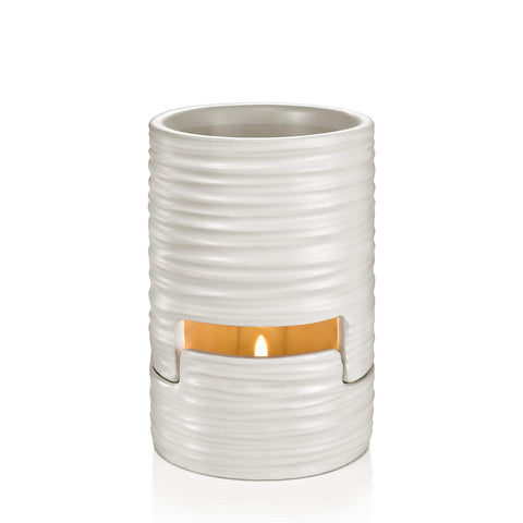 Dekorativer Diffusor aus weißer glasierter Keramik zur Beduftung von Räumen, kompaktes und elegantes Design, EAN-8595028493948