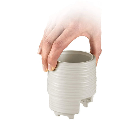 Dekorativer Diffusor aus weißer glasierter Keramik zur Beduftung von Räumen, kompaktes und elegantes Design, EAN-8595028493948