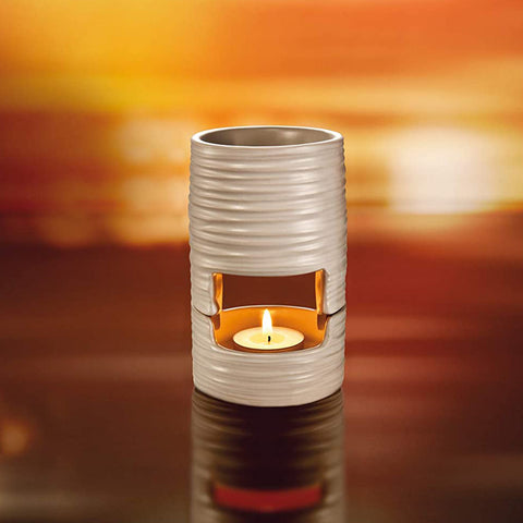 Dekorativer Diffusor aus weißer glasierter Keramik zur Beduftung von Räumen, kompaktes und elegantes Design, EAN-8595028493948