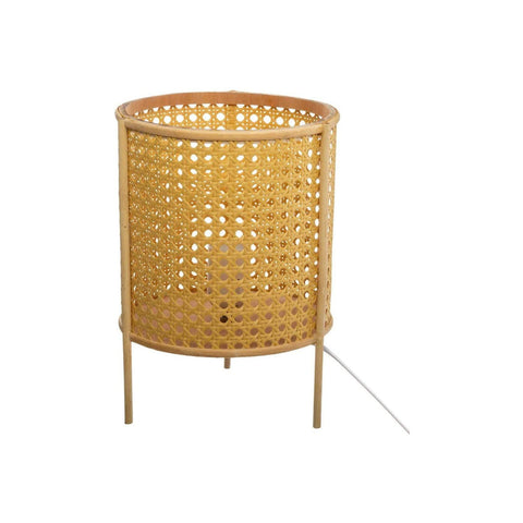 Tischlampe aus Bambus und Rattan 28 cm