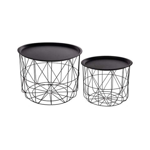 Set aus 2 Couchtischen mit abnehmbarem Ablagefach