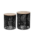 Bild-1-atmosphera-createur-dinterieur-Set-2-Beistelltische-aus-Holz-und-Metall-EAN-3560238652374