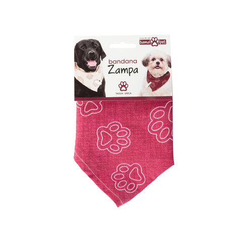 Bild-1-Bama-Bandana aus Stoff mit Pfotenmotiv-60x60cm-EAN-8007633191299