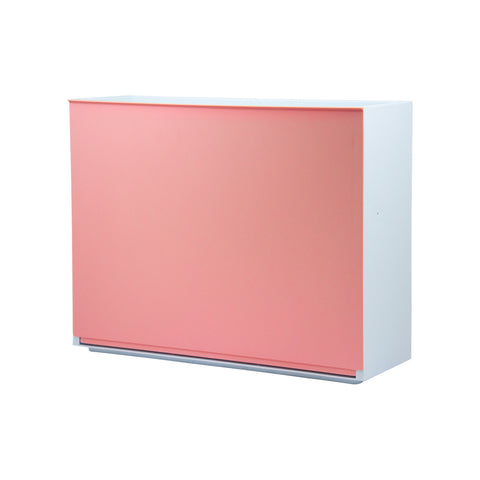 Schlichter wandmontierter Schuhschrank 16x51,5x39cm Puderrosa