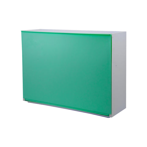 Schlichter wandmontierter Schuhschrank 16x51,5x39cm Grün