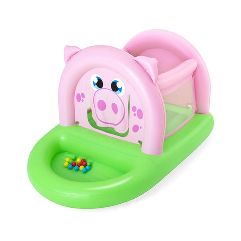 Hüpfendes Schweinchen mit Becken und Bällen 1,37m