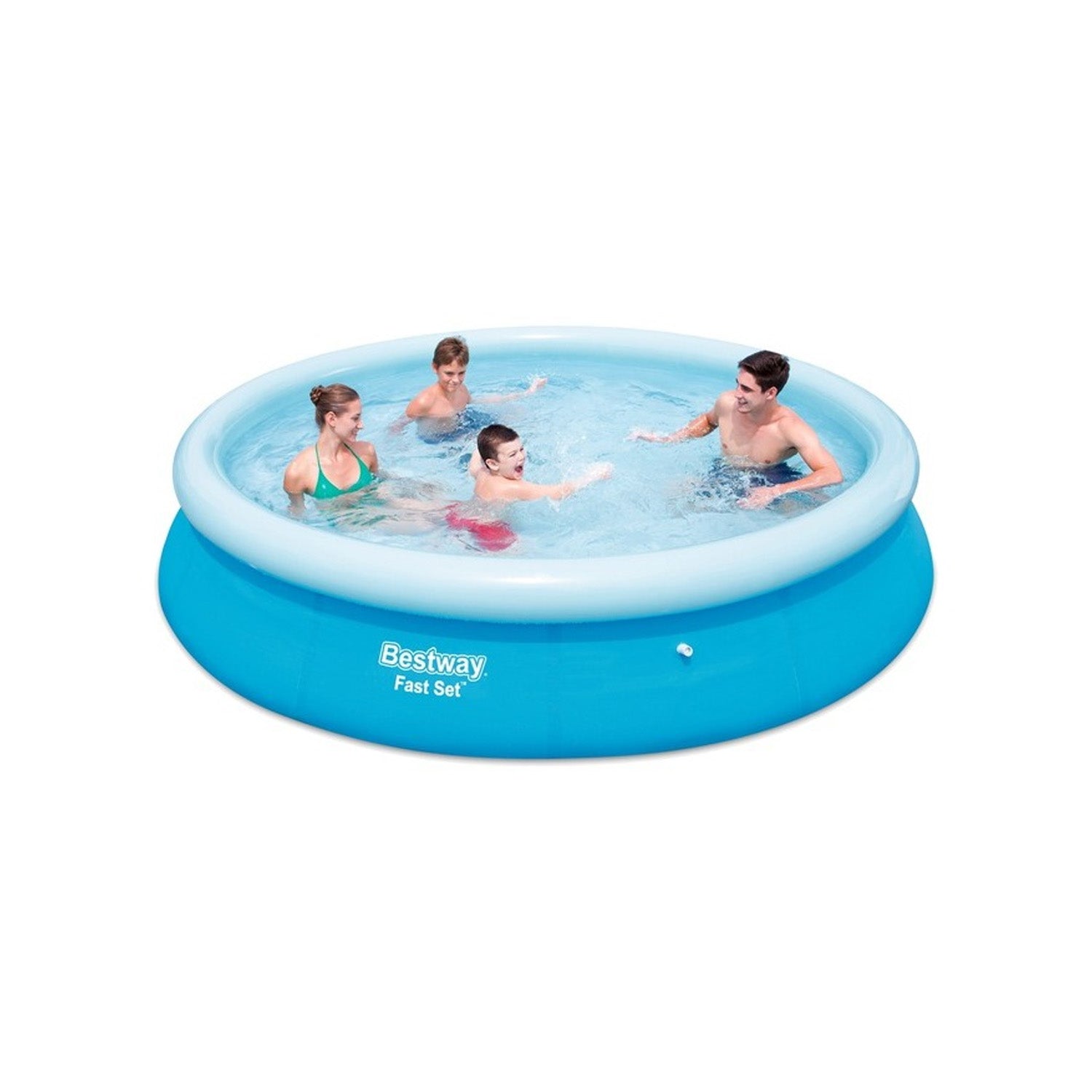 Bild-1-Bestway-runder-aufblasbarer-Pool-mit-Pumpe-396x84cm-EAN-6942138951356