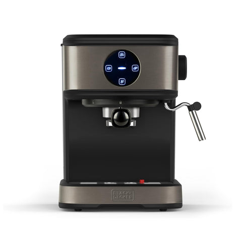 Bild-1-black-decker-Espressomaschine-für-gemahlenen-Kaffee-mit-Touchpanel-15l-850w-EAN-8432406200067