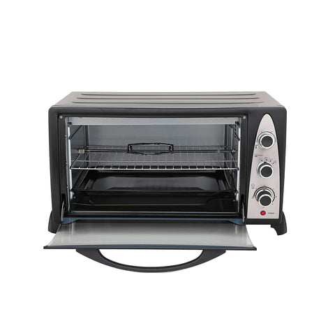 Umluft-Elektrobackofen 24l mit regelbarem Thermostat und Timer 1380w