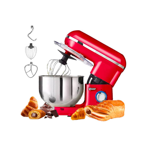 Planetarische Küchenmaschine zum Kneten 5.7l 1400w, Rot