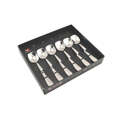 Set aus 6 Edelstahllöffeln Magic Trix