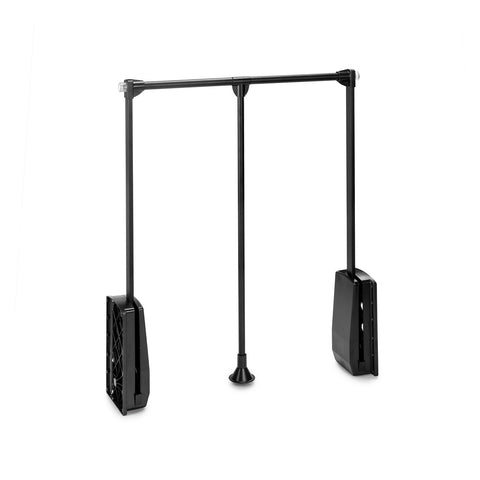 Ausziehbarer Kleiderlift für Schrank aus Stahl 60-83x84cm schwarz