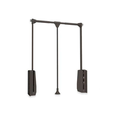 Ausziehbare Kleiderstange für den Schrank aus Stahl 83-115x84cm Mokka
