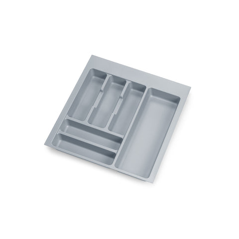 Verstellbarer Besteckeinsatz für Schublade aus Kunststoff 50cm grau