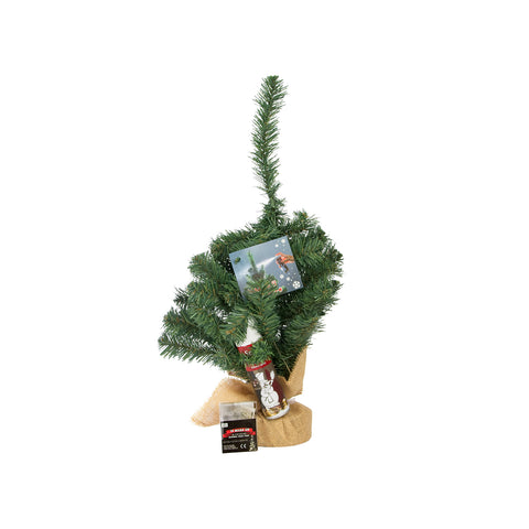 Verschneiter Weihnachtsbaum mit LED-Lichtern 50cm