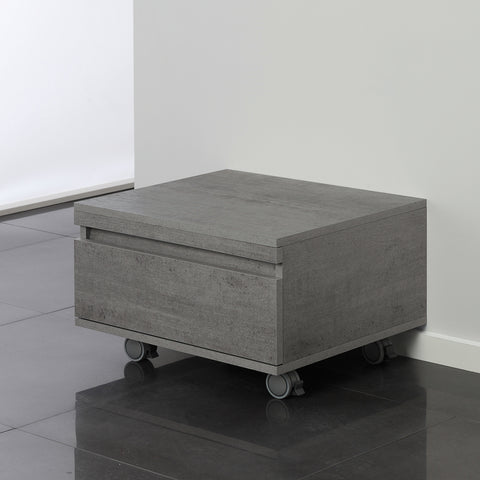 Schubladenschrank mit Rollen grau 58x48cm