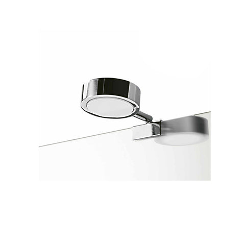 Universelle runde LED-Spiegelleuchte aus verchromtem ABS, 2 W, 7,6 cm