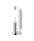 Bild-1-Feridras-Standgarnitur-mit-Toilettenbürstenhalter-und-Toilettenpapierhalter-aus-verchromtem-Stahl-22x22x56cm-EAN-8056471553332