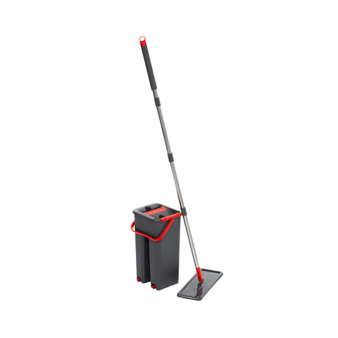 Fast Mop Bodenwischer-Set mit Eimer, Wischmopp und 2 Moppbezügen, 4 l