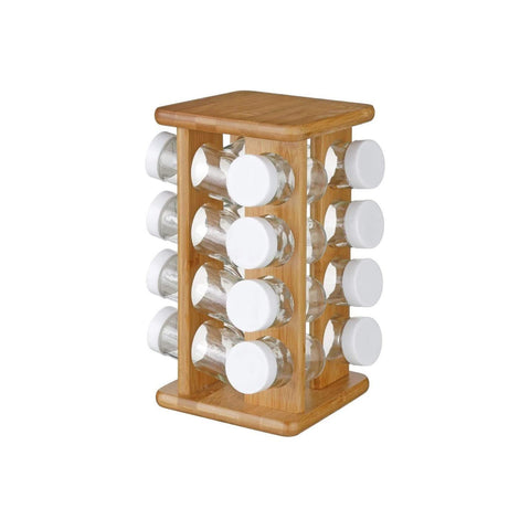 Gewürzregal-Set E mit 12 Gläsern 17x17x28cm