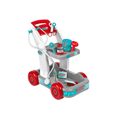Kinder-Arztwagen mit 13 Zubehörteilen, Doctor, 48 cm hoch