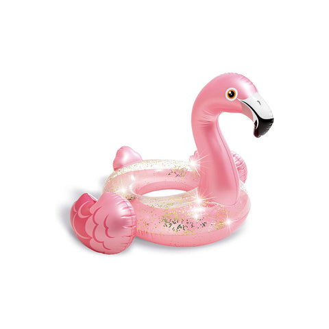 Glitzer-Rettungsring in Flamingoform 119cm