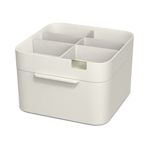 Kosmetik-Organizer mit Schublade und 10 Fächern, Weiß