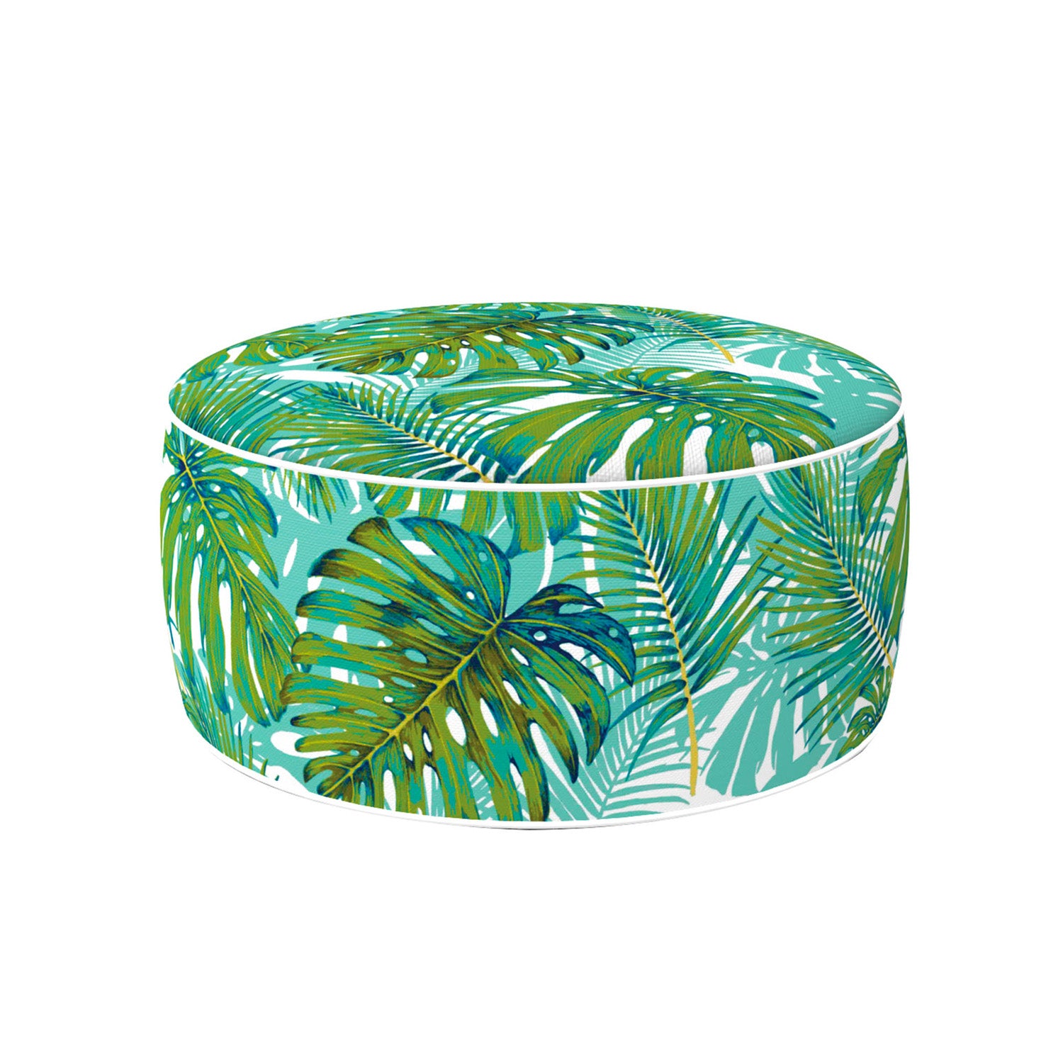 Bild-1-King-Collection-Pouf-Ottomane-Blättermuster-abziehbar-53cm-EAN-8023755053864