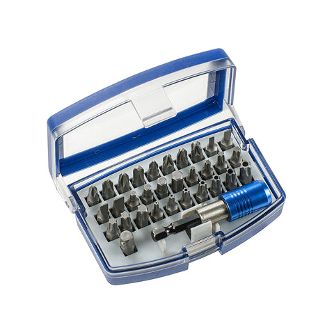 32-teiliges Chromstahl-Bitset mit Etui