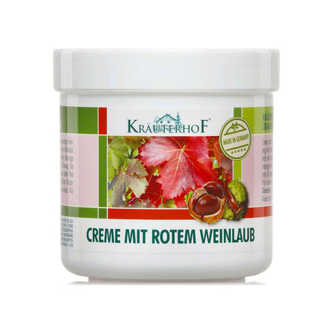 Bild-1-Krauterhof-Creme mit rotem Weinlaub für Beine und Füße-250ml-EAN-4075700044520