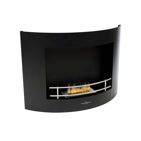 Schwarzer Bioethanol-Wandkamin Ares