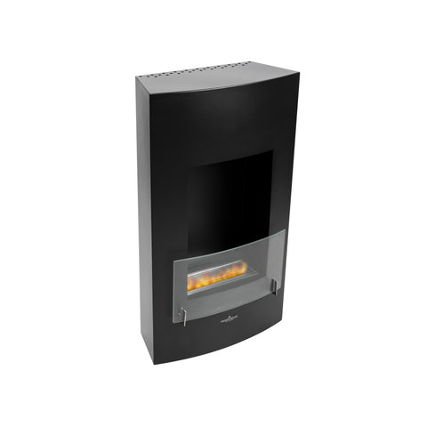 Wandmontierter Bioethanol-Kamin Cerere Schwarz